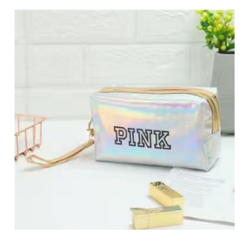 Silver Makeup Bag